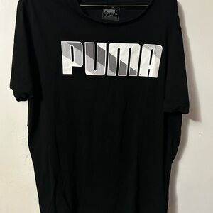 PUMA Black Tee with Bold Logo
